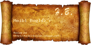 Heibl Boglár névjegykártya